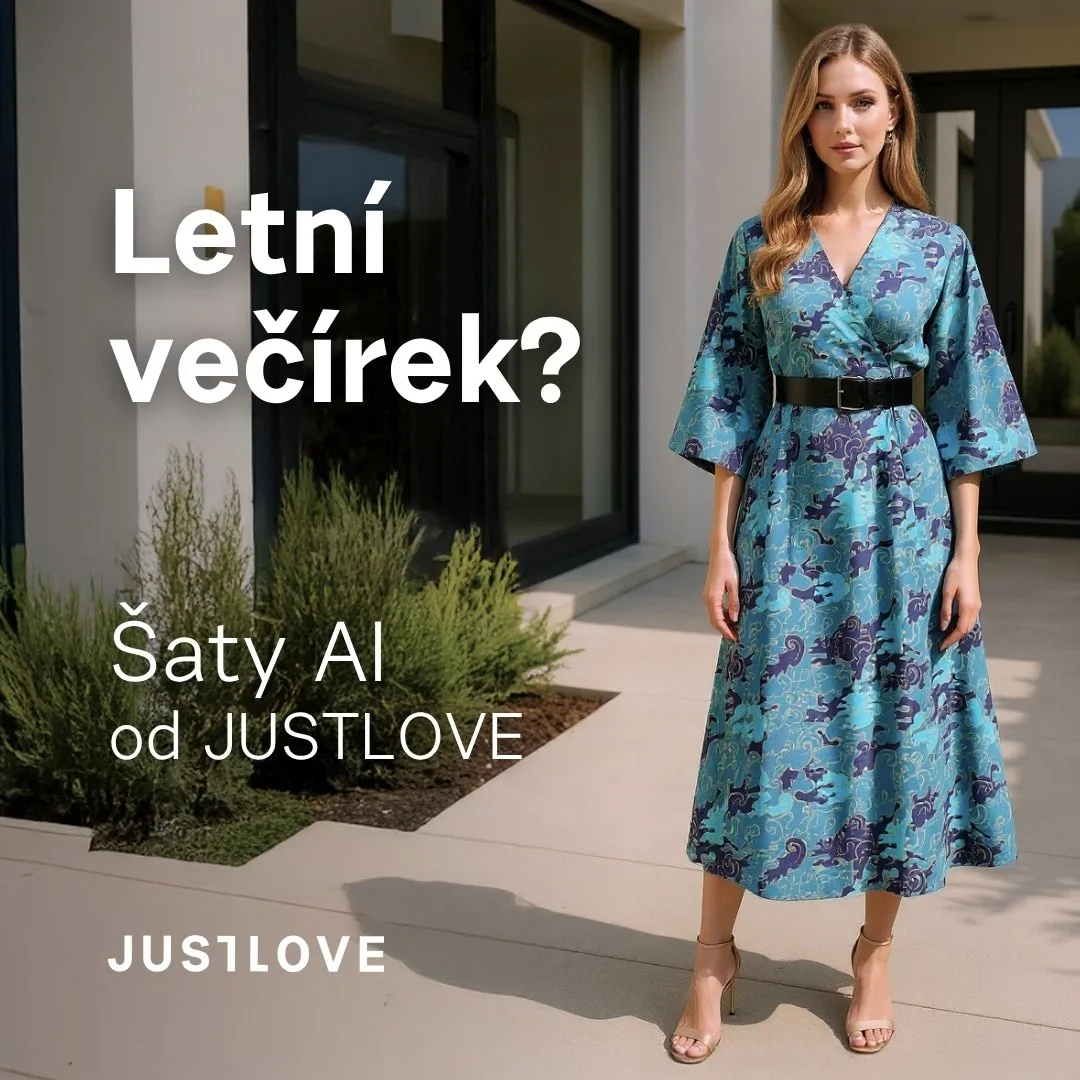 AI fotka šatů na modelce