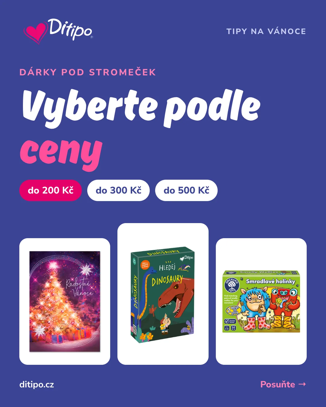 Tipy na dárky podle ceny přímo ze skladu e-shopu